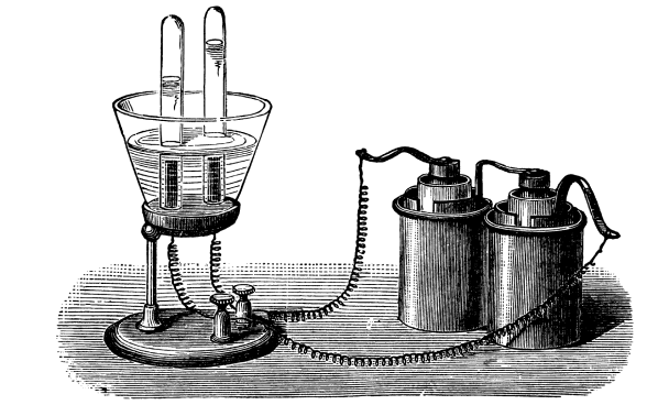 An apparatus used for electrolysis of water